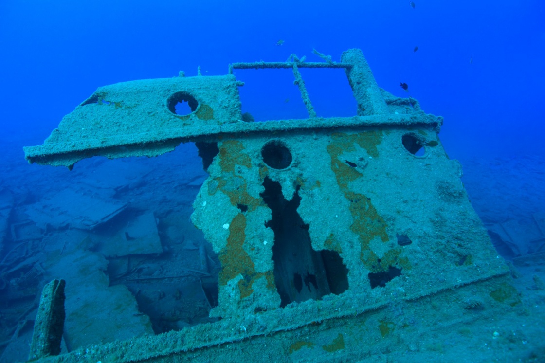 Shipwreck in the atlantic ocean